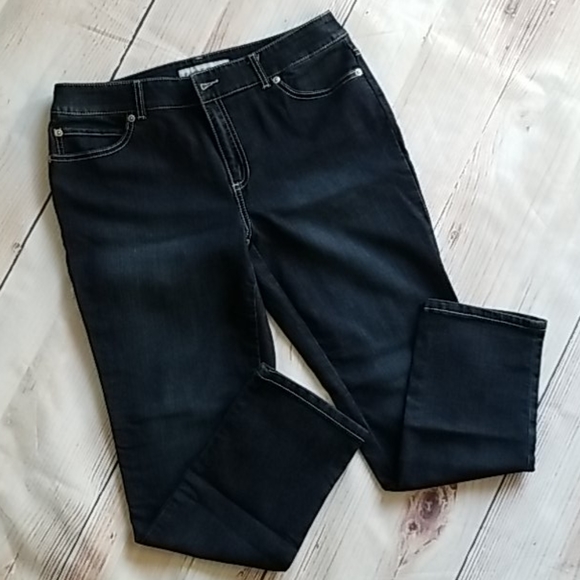 Chico's Platinum Denim Jeans Sz 1 - Picture 7 of 8